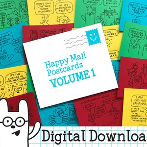 Cartes postales imprimables Happy Mail Volume 1 - Téléchargement numérique