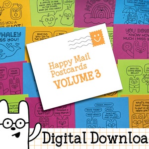 Cartes postales imprimables Happy Mail Volume 3 - Téléchargement numérique