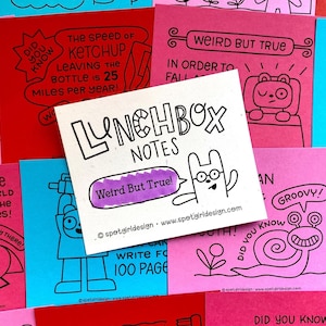 Weird But True Lunchbox Notes: Fun Facts & Drawings (Set of 24 Cards)