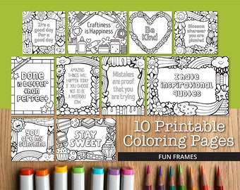 Fun Frames Printable Coloring Pages (10 pages)