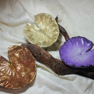 LILY PADS (8.5&quot;- 9&quot;) Concrete Leaf castings - What a great accent for your fish pond!  Or indoors in your bathroom...  FREE Shipping!!!