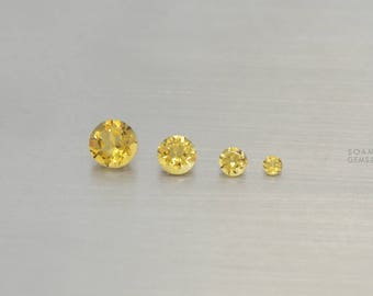 Natürliche Citrin 2-7 mm facettierten losen Edelstein Rundschliff oben goldenen Citrin