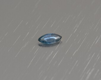 Naturlig safir fasetterad CERTIFIKAT ädelsten markis 3 x 7 mm fasetterad blå safir UPPVÄRMD