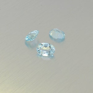 Natural sky 3x5, 4x6, 5x7, 6x8, 7x9, 8x10 mm blue topaz oval cut loose gemstone , faceted topaz loose gem oval cut