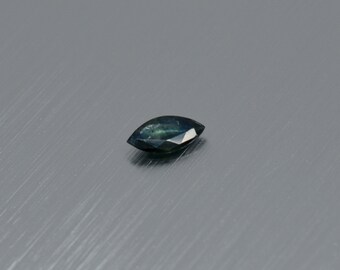 Naturlig safir fasetterad CERTIFIKAT ädelsten markis 4 x 7 mm fasetterad blå safir UPPVÄRMD