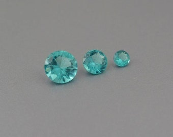 PARAIBA redondo 1,0 mm - 9 mm turmalina paraiba creada sintética