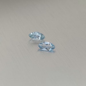 Natural aquamarine  3 x 6 mm  marquise cut faceted loose gemstone beryl aquamarine loose gem