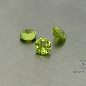 Natural peridot 2-7 mm faceted loose gemstone round cut olivine chryzolite faceted gemstone