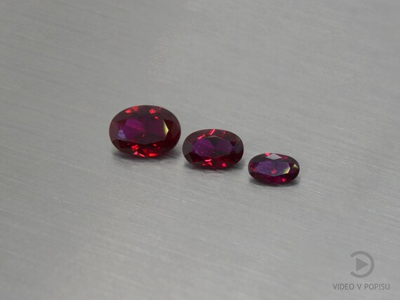Lot De Pierres Synthétiques Corindon/Rubis | Coupe Ronde Rouge | Diamètre 1 à 10mm | Marque JYGEMS