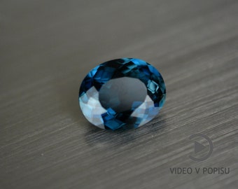 CERTIFICADO london topacio azul 10x12, 7x9, 6x7, 6x8 mm óvalo natural piedra preciosa suelta topacio facetado gema suelta corte ovalado