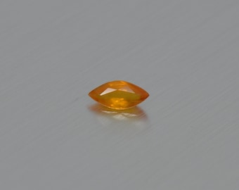 Naturlig safir fasetterad CERTIFIKAT ädelsten markis 3 x 7 mm fasetterad orange safir UPPVÄRMD