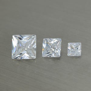 Zirconia 2 - 10 mm witte vierkant geslepen witte losse zirkonia gefacetteerde edelsteen