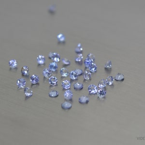 Natural tanzanite 1.8 to 3.1 mm round light color loose gemstone faceted tanzanite loose gem round cut