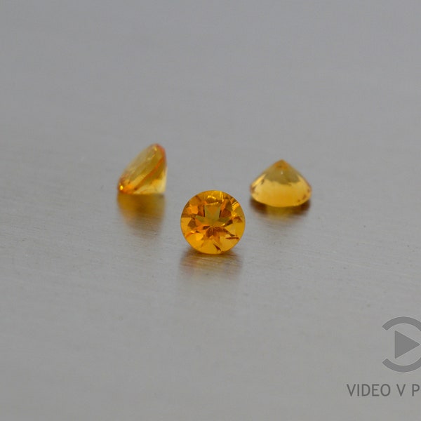 20,15,10pc citrine 1.25-2mm TOP QUALITY SELECTED glittering machine diamond cut natural madeira citrine faceted lot