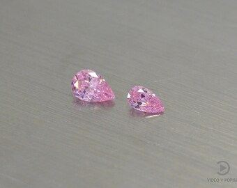 Cubic Zirconia 3x5 - 8x10 mm pink pear cut pink lose Zirkonia facettiert Gemme