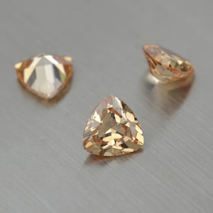 Zirkonia 3 bis 10 mm Champagner Trillionenschliff transparent lose Zirkonia facettiert Gemme
