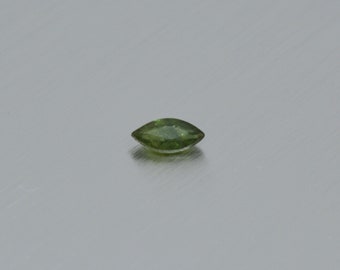 Naturlig safir fasetterad CERTIFIKAT ädelsten markis 3 x 7 mm fasetterad grön safir UPPVÄRMD