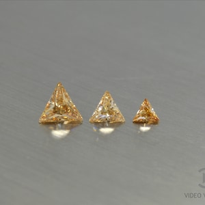 Cubic Zirkonia 3 bis 10 mm Champagner Triangelschliff transparent lose Zirkonia facettiert Gemme