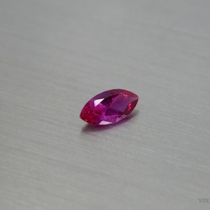Ruby synthetic marquise red-pink ruby color  4x8 mm marquise cut loose synthetic corundum faceted gem