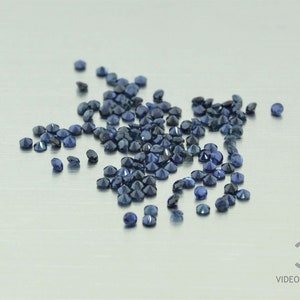 Natural sapphire 1.3-1.8 MM faceted loose gemstone round cut heated only