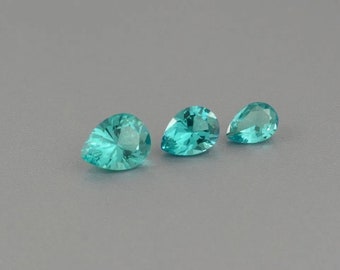 Pera PARAIBA 5X7 - 7 x 9 mm turmalina paraiba creada sintética