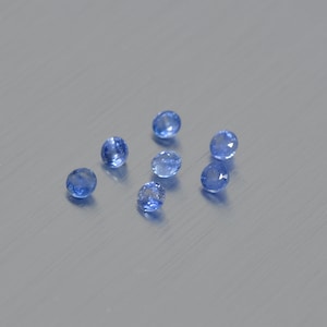 Natural sapphire NOT TREATED 2.5-3.8 MM faceted loose gemstone round cut faceted blue sapphire gem