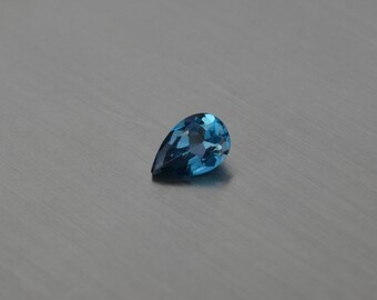 CERTIFICADO london topacio azul 6x9, 5x9 mm pera piedra preciosa suelta topacio facetado gema suelta pera cortada