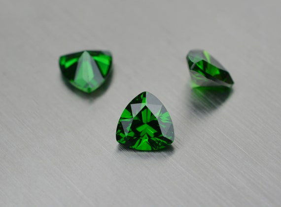 Buy Cubic Zirconia to 10 Mm Emerald Trillion Green Loose Cubic