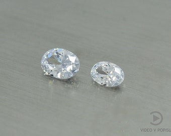 Zircon cubique 3x5 - 8x10 mm zircon cubique transparent taille ovale blanche gemme à facettes