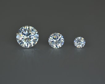 Cubic zirconia 0.8mm - 10 mm round white round cut white loose cubic zirconia faceted gem