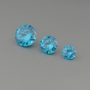 Zirconia cubica 1,25-10 mm acquamarina blu rotonda taglio rotondo zirconia cubica blu sfaccettata gemma