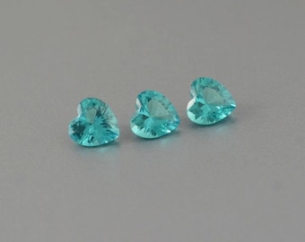 PARAIBA corazón 6 x 6 mm turmalina paraiba creada sintética