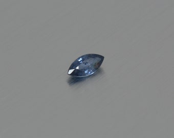Naturlig safir fasetterad CERTIFIKAT ädelsten markis 3 x 7 mm fasetterad blå safir UPPVÄRMD
