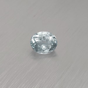 CERTIFICATE aquamarine 7.5 x 9 mm 2ct   oval cut faceted loose gemstone beryl aquamarine loose gem