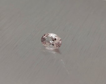 Natural morganite CERTIFICATE 5x7 mm oval cut faceted loose gemstone beryl  loose gem