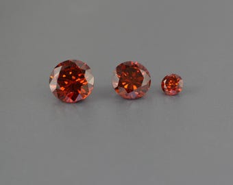 Cubic zirconia 0.8-10 mm round garnet round cut red garnet loose cubic zirconia faceted gem