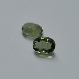 Natural moldavite 4x5, 4x6, 5x7, 6x8 mm CERTIFICATED tektite faceted loose gemstone oval  TOP QUALITY selected