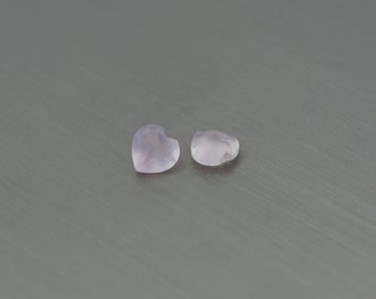 Rosequartz 5, 6 mm corazón corte natural