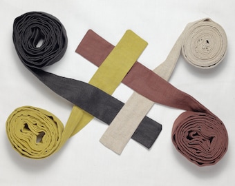 Linen Fabric Belt, for LARP, History Bounding, Cosplay. Approx 5cm x 3m (2" x 10'), Vegan Waist Tie Sash, Medieval Girdle, Unisex Viking Obi