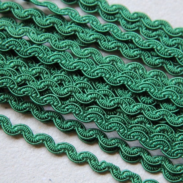 Vintage Soutache  Green Trim_ Wedding, Bridal, Ribbon, Historical, Sewing, Decor