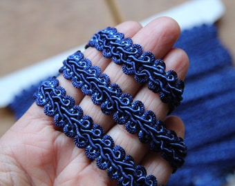 Navy Blue Vintage french passementerie trim_Decorative Embellishment Trim
