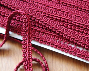 Burgundy Vintage french passementerie trim_Decorative Embellishment Trim