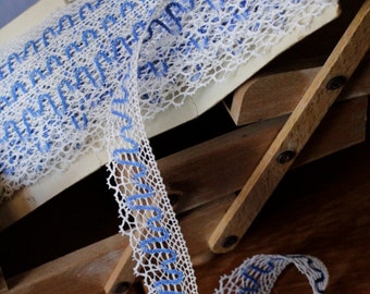 Antique FRENCH LACE TRIM - Elegant Bridal Couture - Cotton Lace Trim for Sewing and Crafting Trim