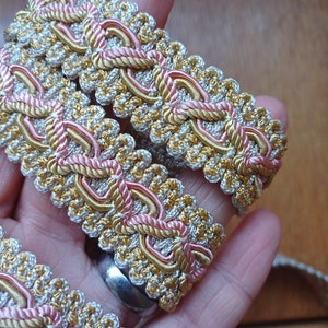 French silky  passementerie  woven trim
