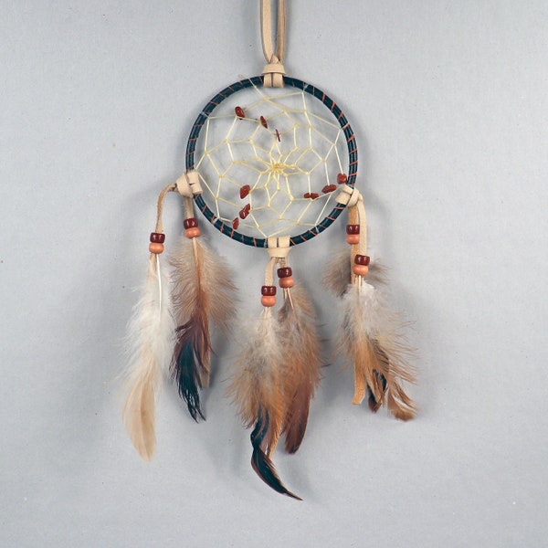 Brown Dreamcatcher, Traditional Dream Catcher, Medium Dreamcatcher, Wall Hanging Dreamcatcher, Rustic Dream Catcher