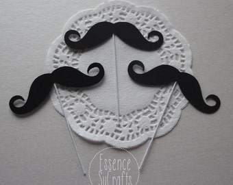 12 moustache cupcake top,moustache party decor, moustache cupcake topper, Birthday Party, Baby Shower, Birthday cupcake Top