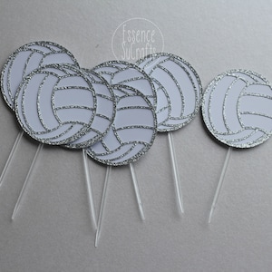 Volleyball cupcake topper,volleyball party decor,volleyball cupcake topper, Birthday Party decor
