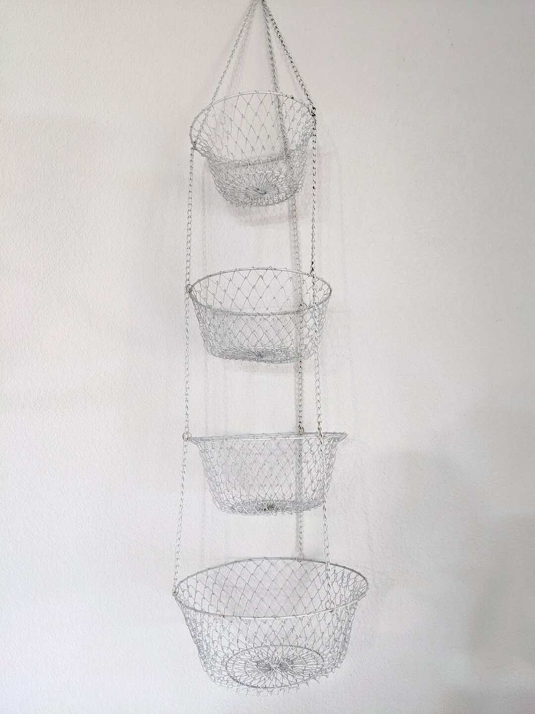 Four Tier Wire Hanging Fruit Basket Etsy
