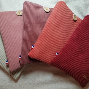 Pochette molletonnée livre de poche/ /liseuse ou livre broché, velours côtelé, coton Oéko-tex. Idée cadeau imagem 7