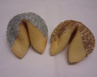 24 Silver & Gold Fortune Cookies, Wedding, Anniversary